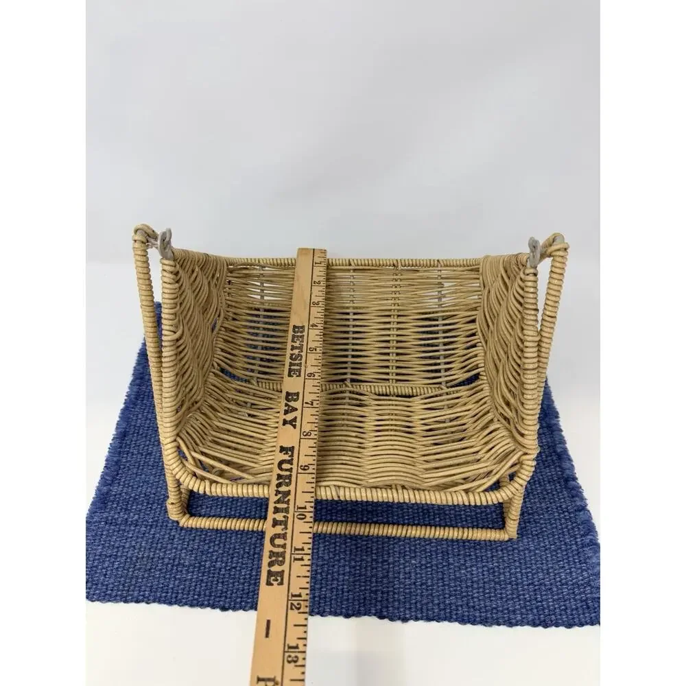 Wicker Wire Rocking Fruit Basket Banana Snack Swinging Hammock